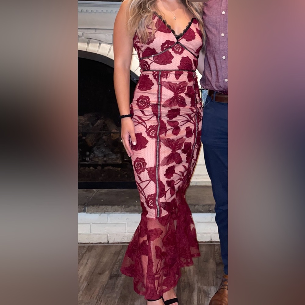 lulus alluring dreams trumpet dress